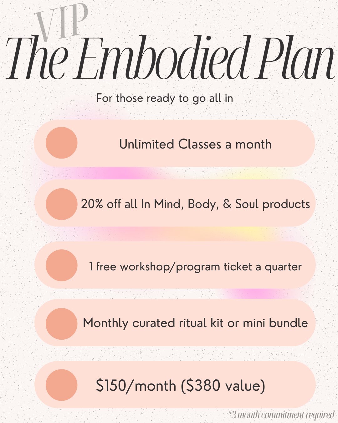 The Embodied Membership Plan